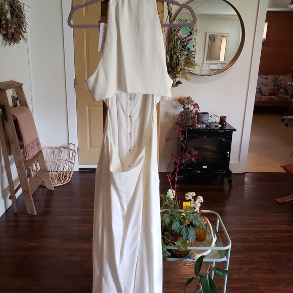 Size 12 White Floor Length Dress - Picture 2 of 3